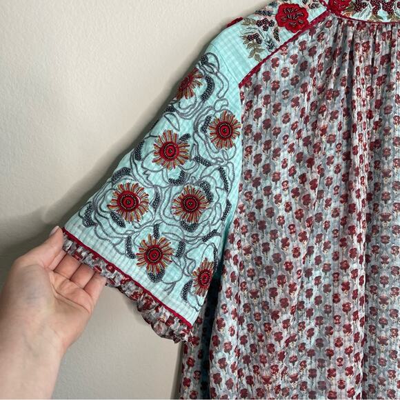 Anthropologie Blue Mini Dress - Picture 5 of 13